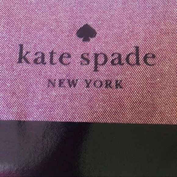 Kate Spade New York Maroon Logo Canvas Pouch Clutch NWT